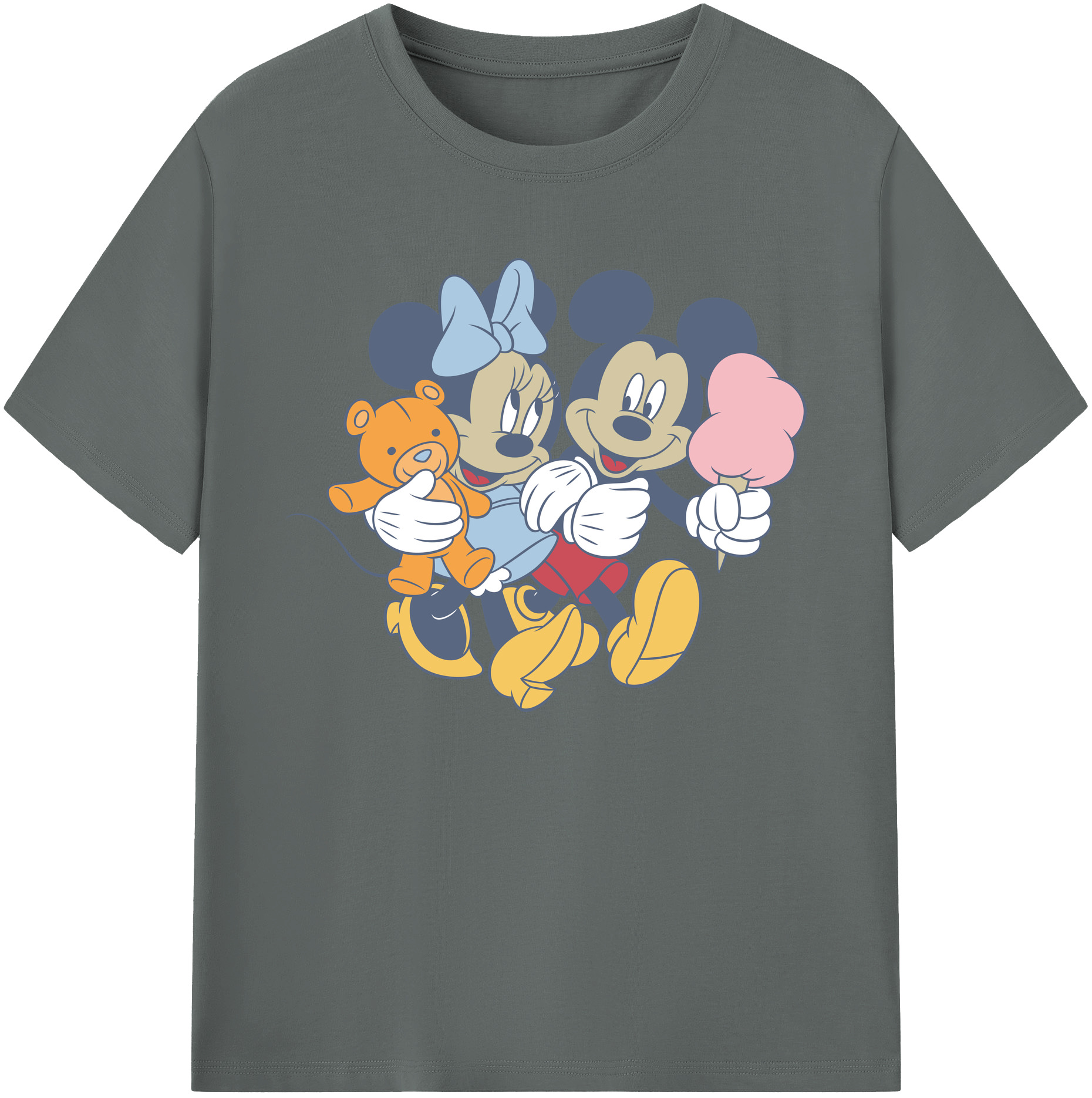 ミッキーマウス Mickey Mouse 綿100％ メンズ半袖Tシャツ｜肌触りやわらか＆通気性